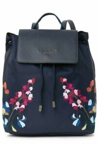 Ted Baker - HIVVA - Peppermint - Nylon Drawstring Backpack - Navy - NWT