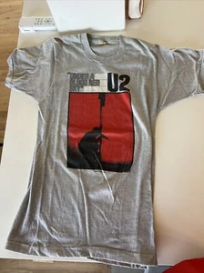 Vintage Rock U2 Under A Blood Red Sky 1984 Concert T-Shirt Heather Gray - Picture 1 of 6