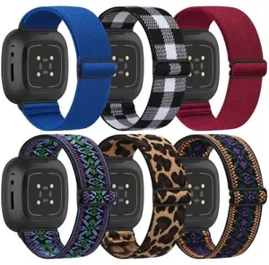 For Fitbit Versa 3 4 Strap Replacement Band Sense Bohemian Nylon Wristband Loop - Foto 1 di 19