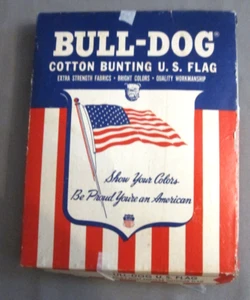 Bull-Dog EE. UU. Bandera 5' x 8' volada sobre el Capitolio de los Estados Unidos 31-12-1974 a un niño de 10 años - Imagen 1 de 15