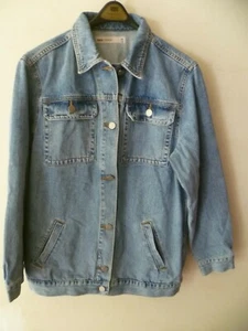 Asos Design Men's Button Down Blue Denim UK 14  Long Sleeve Jean Jackets - Picture 1 of 8