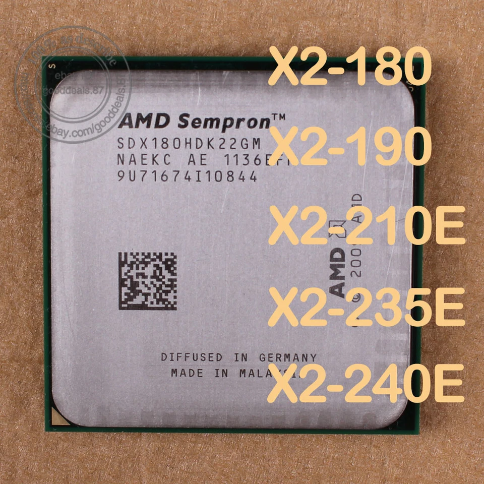 AMD Sempron X2 190 180 & AMD Athlon II X2 210E 235E 240E Socket AM3 Processor - Bild 1 von 1