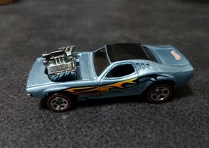 Hot Wheels Redline Rodger Dodger Light Blue & Flames Malaysia 1970 - Picture 1 of 6