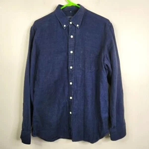 Camisa Banana Republic Para Hombres Lino Mezcla Algodón LS 15-15 1/2 Mediana - Imagen 1 de 6