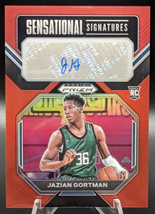Jazian Gortman 23-24 Prizm Draft Picks Sensational Signatures Auto Red 141/149