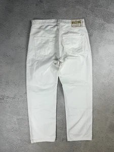 RARE Vintage Chevignon Jeans Diamond White Baggy Straight Oldmoney Men's 36 Size - Picture 1 of 12