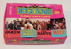 1979 "Rock Stars" Donruss Empty Display Box KISS Gene Paul Ace QUEEN (#97) - Picture 1 of 24