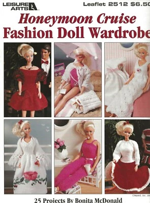 Honeymoon Fashion Doll Wardrobe Knitting Bathing Suit Gown Poncho Sombrero Shawl - Image 1 of 4