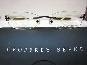GEOFFREY BEENE EYEGLASS FRAMES Style  AMBUSH in  BLACK  52-17-135 W/ Case - Picture 1 of 4
