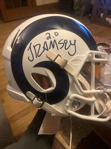 Jalen Ramsey Signed Los Angeles Rams Full Size Authentic White Matte Helmet - Picture 1 of 5
