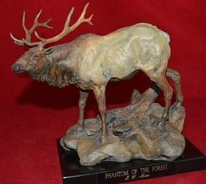 Jack W Muir Bronze ELK Statue "Phantom of the Forest" Western J W MUIR - Picture 1 of 12