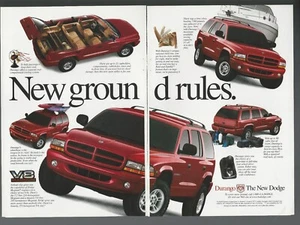 1998 DODGE DURANGO 2-page advertisement, Red Dodge SUV, print ad - Foto 1 di 3