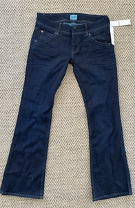 NWT Hudson Jeans Womens 28 Blue Denim Petite Signature Boot Cut Y2K 31” Inseam - Picture 1 of 8
