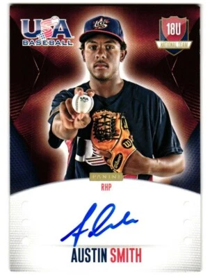 2014 Austin Smith Panini USA Baseball Rookie Auto 433/499 - San Diego Padres - Image 1 of 2