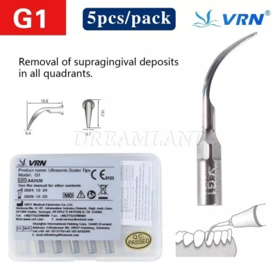 5x Original VRN Dental Ultrasonic scaler Handpiece Tips G1 Fit EMS Woodpecker - Image 1 of 4