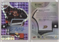 2021-22 Allure Purple Diamond /10 Benoit-Olivier Groulx RPA Rookie Patch Auto RC