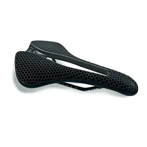 3D Bicycle Saddle Cushion Cycling Hollow Mountain Racing Road Bike Seat Black - Picture 1 of 7