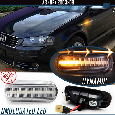 Frecce LED Dinamiche Sequenziali per AUDI A3 8P 03-08 CANBUS Omologate PLUG PLAY - Immagine 1 di 4