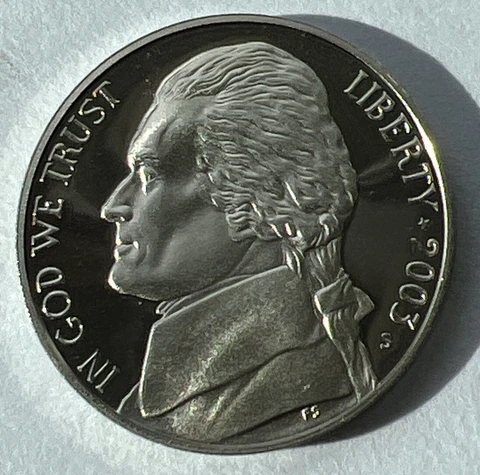 GEM PROOF 2003-S JEFFERSON NICKEL San Francisco Mint USA 5c BUY MORE & SAVE MORE Cover