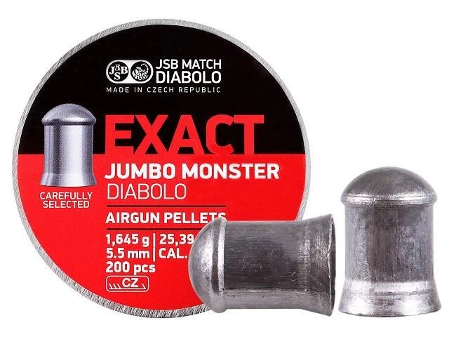 JSB Exact Jumbo Monster Diabolo Heavy Pellets 0,22 25,39gr Größe 5,5 - Bild 1 von 1