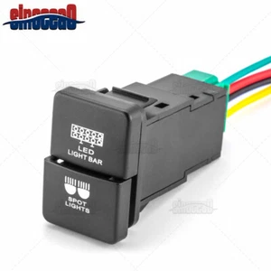 LED Light Bar / Spot Light 12V Dual Button Push Switch For Toyota Tacoma 2012+ - Picture 1 of 11
