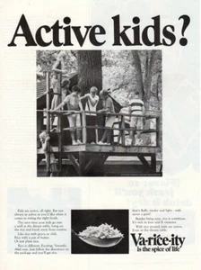 Vintage advertising print Food Rice Council of America Va-rice-ity Active Kids - Picture 1 of 1