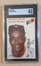 1954 TOPPS #3 MONTE IRVIN SGC 4 VG-EX 