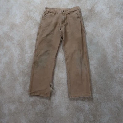 Rustler Carpenter Jeans Men's 30x30 Distressed Beige pants - Image 1 of 4