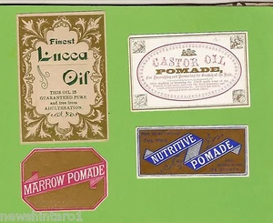 #D62. FOUR   OLD  ADVERTISING  LABELS - Bild 1 von 1