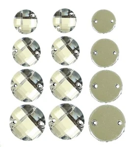 Strasssteine zum aufnähen Glitzersteine Kristall Acrylsteine 6/8/10/12 mm Wahlen - Bild 1 von 6