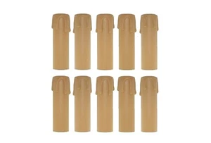 Kerzenhülsen E14 Altelfenbein dunkel (beige) Tropfen 26x85 Kunststoff 10 Stück - Bild 1 von 1