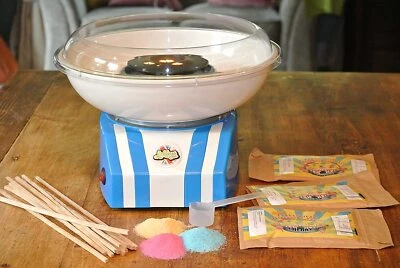 Hilo de caramelo eléctrico Lickleys, máquina de algodón de azúcar con palos y 3 azúcares Foto 1 de 4