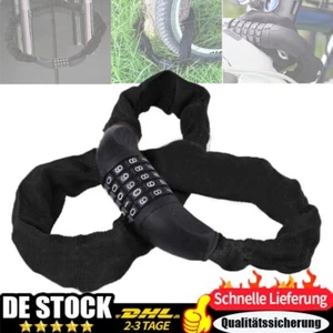 Fahrradschloß Zahlenschloss Schloss 90cm Ø6mm Ketten-Schloss Motorradschloß NEU - Bild 1 von 12