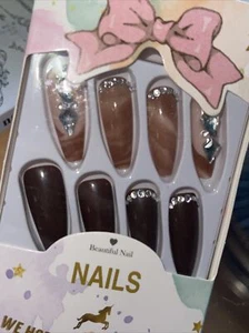 False Nails Extra Long Coffin Artificial Press On Nails ombre Color - Picture 1 of 2