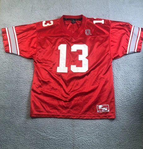 Ohio State Buckeyes Maurice Clarett Team Spirit Jersey Mens Large Red V Neck Cover