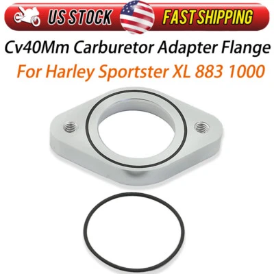 For Harley Sportster XL 883 Carb CNC Carburetor Intake Manifold Adapter Flange - Imagem 1 de 4