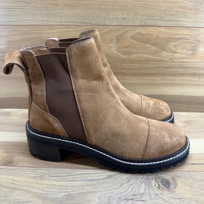 See By Chloe Chelsea Boots womens 10.5 EU 41 Chestnut Suede Lug Sole - Image 1 of 4