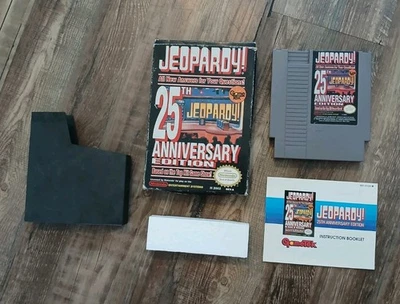 Jeopardy 25th Anniversary Nintendo NES Video Game 1990 CIB Complete In Box Good - Image 1 of 4