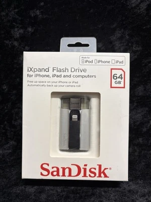 SanDisk iXpand Flash Drive 64GB For iPhone, iPad & Computers NIB SEALED - Image 1 of 4