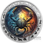 CANCER Space Zodiac 1 Oz Silver Coin 5 Cedis Ghana 2025