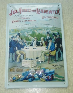 Retro Blechschild Jos. Heintz van Landewyck 30 x 20 cm mit 4 Befestigungspunkten - Bild 1 von 2