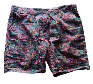 Descendent Of Thieves Dres Ladro Men’s Reversible Shorts Floral Chambray Size 32 - Picture 1 of 8