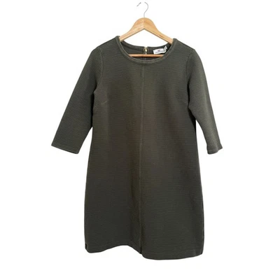 Vineyard Vines Women’s Army Green 3/4 Sleeve Ribbed Shift Dress Size Small - Image 1 of 4