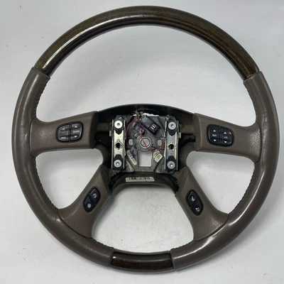 03-06 Cadillac Escalade Steering Wheel W/Controls Rare OEM Woodgrain - image 1 of 4