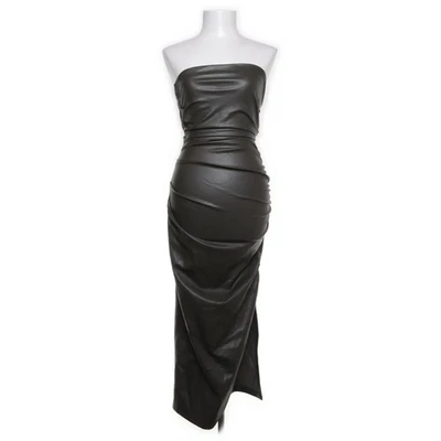 Zara, Maxikleid, Größe: XS, Grün, Polyurethan, Einfarbig, Lederimitat -qUm - Bild 1 von 4