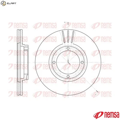 2x BRAKE DISC 6374.10 FOR HYUNDAI ACCENT/II/GYRO EXCEL/PONY AVEGA BIMANTARA 1.5L - Image 1 of 4