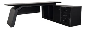 Chef Schreibtisch Pittsburgh schwarz Sideboard Bürotisch Arbeit Winkeltisch Büro - Bild 1 von 11