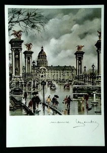 Paris Pont Alexandre III and Les Invalides 1981 Maurice Legendre Postcard - Picture 1 of 2