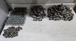 Lot of assorted 1/2" Galvanized Pipe Fittings Elbows, Tees, Bushings, Reducers - Picture 1 of 3