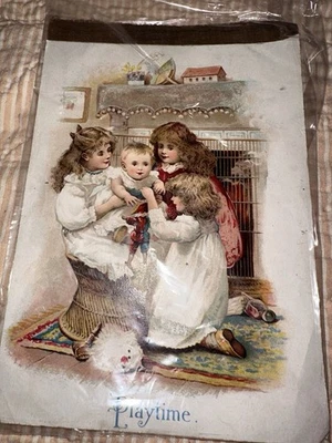 Antique Victorian Book Page From McLaughlin Brothers Book Foto 1 de 4